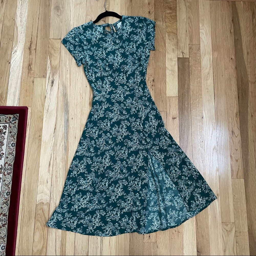 Urban Outfitters Lindsey slit dress green